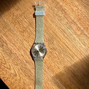 Swatch gold sparkle watch (Women's Swatch GE242C)